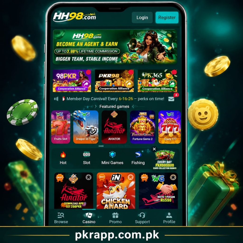 HH98 safety guide showing online gaming features, security checks, scam warning signs, rewards, and safe user practices.
