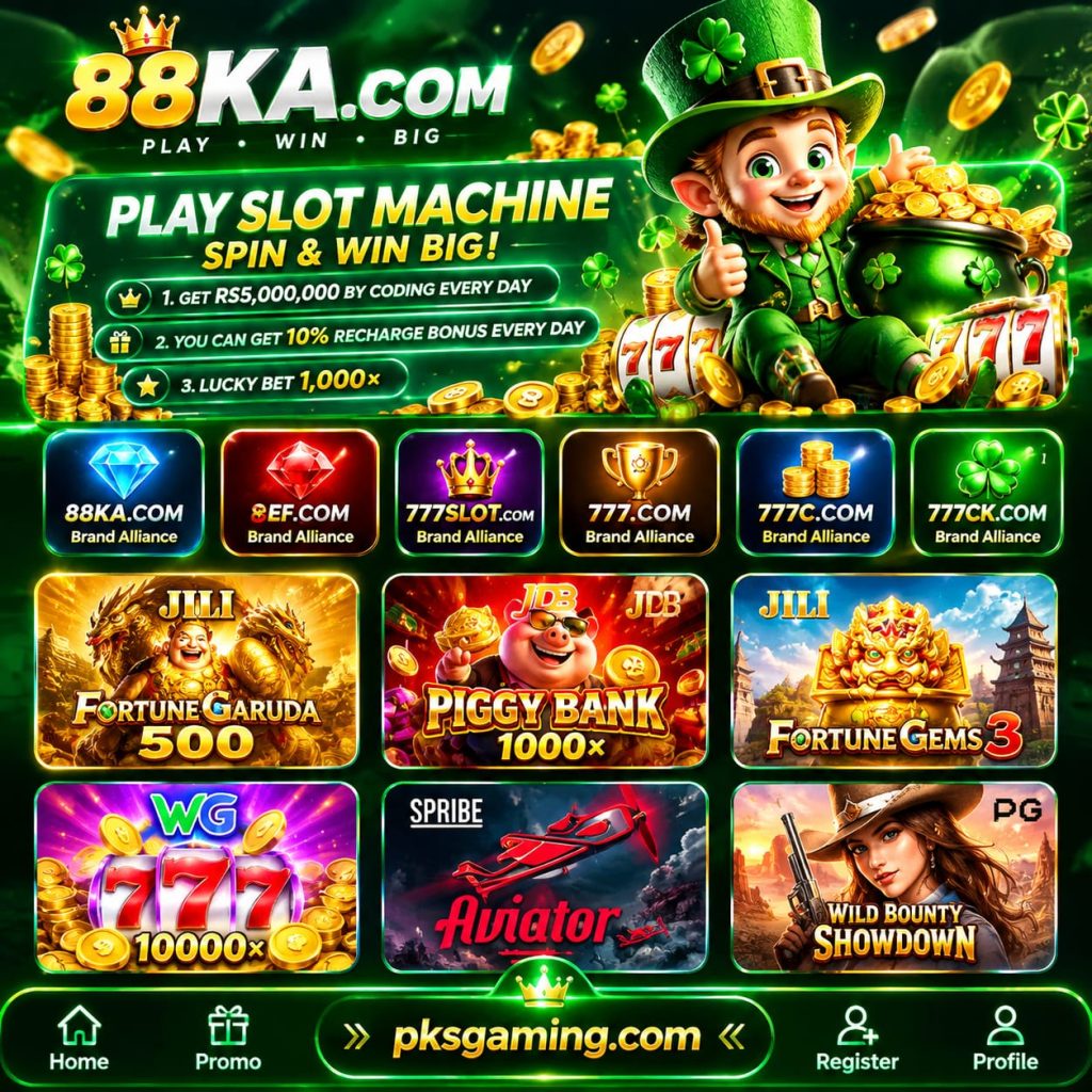 88KA online gaming platform featuring multiple games, daily rewards, spins, missions, jackpots, and mobile gaming options.