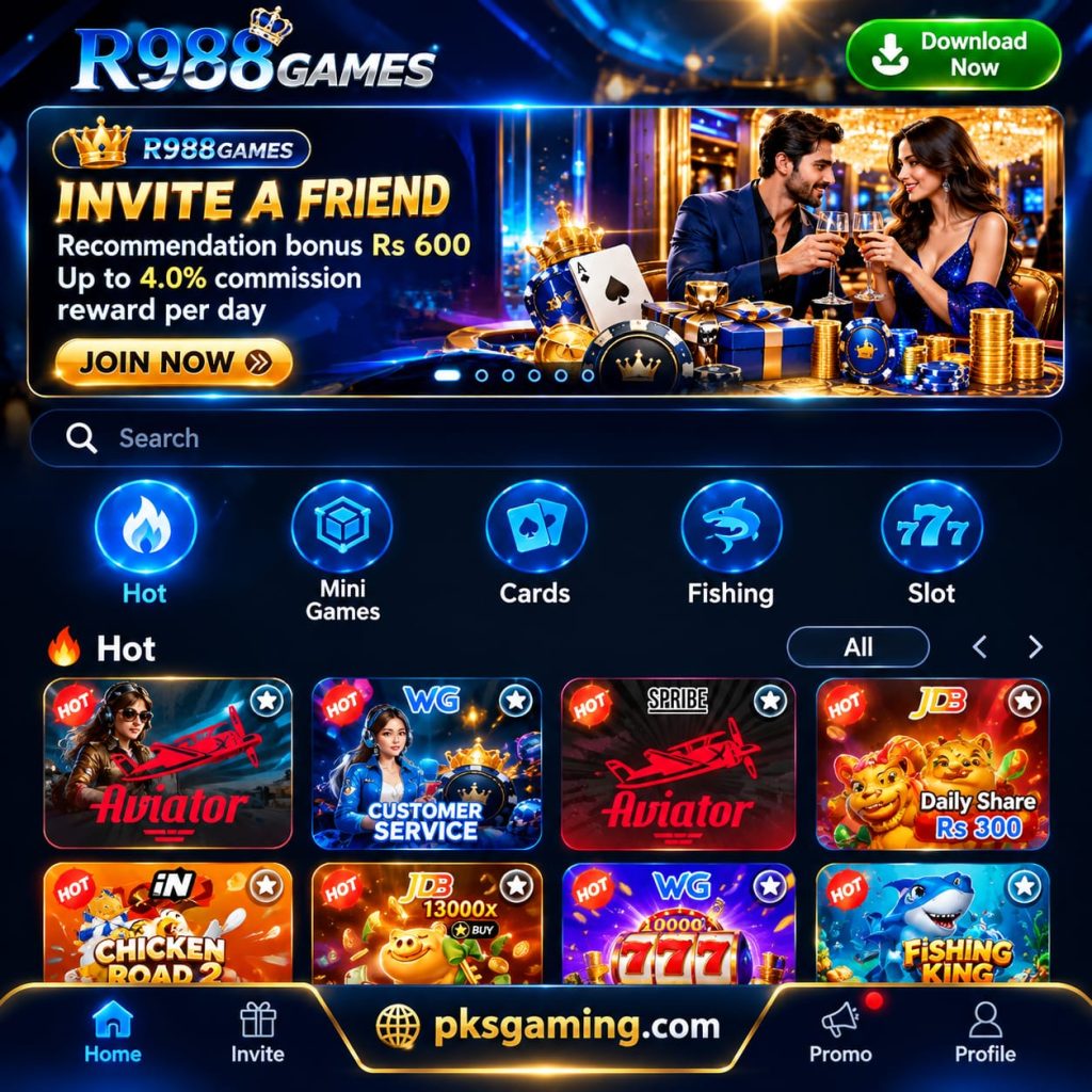 R988 earning game in Pakistan with mobile gaming features and safety guide